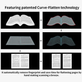 QERTYHJK Portable 13MP Book Scanner Flatten Curve Technology Capture Max A3 Document Fast Scan