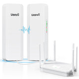 UeeVii Dual-Band Wireless Bridge Router Kit | 2.4G 5.8G WiFi Bridge | 5KM Point to Point Wireless Bridge Outdoor