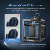 FLASHFORGE Adventurer 5M 3D Printer, 600mm/s High-Speed, 1 Click Fully Auto Leveling,