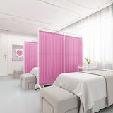 6ft Tall Folding on Wheels Portable Room Divider for ClinicsExam Rooms 4PaneSaving TemporaFence (Color:)