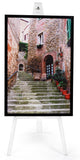 Displays2go Acrylic Display Easel for Floor, A Frame Design, Fixed Pegs - Clear (ACEASFLAFF)