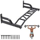 SELEWARE 48'' Multi-grip Pull Up Bar Wall Mount Heavy Duty Chin Up Bar with Hangers for Heavy Bag Home Gym Strength Workout Straps Support 500 lbs SELEWARE