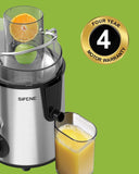 SIFENE Centrifugal Juicer Machine, 800W Peak Power Juice Extractor With 3 Inch Wide Mouth Feed Chute, Compact Fruit And Vegetable Maker For Whole Produce, 3 Speed Control, Stainless Steel