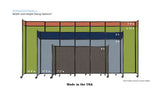 Versare Straightwall Sliding Portable Wall Partition | Freestanding Office Dividers | Locking Wheels