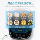 Midea 3L Rice Cooker with Steamer Basket, 6-Cup Uncooked Capacity, Induction Heating & Fuzzy Logic Technology, 24h Delay Start & Keep Warm, Non-Stick Inner Pot