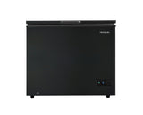 FRIGIDAIRE EFRF7003-BLACK Chest Deep Freezer, 7 Cu. Ft, Black Adjustable Thermostat-Removable Vinyl Coated Wire Basket-Easy Defrost Drain
