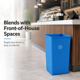 Getzi 5 Pack Blue 50 Gallon Square Commercial Recycling Bin