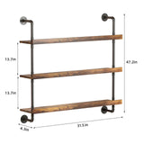 Woskar 3-Tier Wall Mounted Wine Rack with LED,Liquor Bottles Floating Shelves Display Storage Organizer for Home Bar Dining Room Kitchen (31.5" W x 47.2" H)
