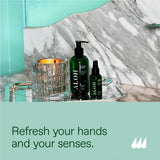 ALŌH Sanitizing Hand Gel 2-pack | Peppermint Eucalyptus + Aloe | 70% Alcohol Hydrating Hand Sanitizer Gel with Essential Oil, for Kids & Adults | 8oz Bottle (Set of 2) ALO