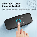 DOSS SoundBox Touch Wireless Bluetooth Speaker with 12W HD Sound and Bass, IPX5 Waterproof, 20H Playtime, Touch Control, Bluetooth 5.0, Handsfree, Speaker for Office, Home, Outdoor, Travel-Upgraded DOSS