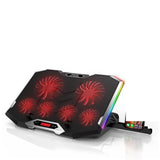 Laptop Cooler for 12-18 Inch Six Fans LCD Screen Cooling Pad Adjustable