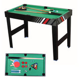 Generic 4-in-1 Different Convert Tables Game with Football Billiards Ice Hockey Table Tennis All in Game Table Wear Resist for Friends and Family Playing