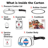 Hawkins 5 Litre Contura Pressure Cooker, Stainless Steel Inner Lid Cooker, Handi Cooker, Induction Cooker, Silver (SSC50)