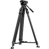 SmallRig AD-50 Max Heavy Duty Video Tripod, 68.5" Carbon Fiber Lightweight Tripod with FreeSpeed One-Step Height Adjustment, Fluid Head, Dual-Mode QR Plate, Load up to 17.6lb
