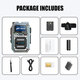 OMIZN M9 Global Walkie Talkie, 4G LTE Unlimited Range Two Way Radio with Flashligth for Outdoor, Business, Family 3pcs with Sim Card