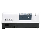 Chef'sChoice Hybrid Knife Sharpeners for 20-Degree Straight and Serrated Knives Combines Electric and Manual Sharpening With 100-Percent Diamond Abrasives And Precision Angle Guides, 3-Stage, White
