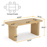 Tribesigns 5ft Conference Table, Modern Rectangular Meeting Seminar Table with Double Pedestal