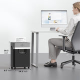 14-Sheet Paper Shredder for Home Office, Heavy Duty Cross Cut Shredder with 5.3 Gal Pullout Bin