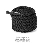 Titan Fitness Battle Rope 40ft x 1.5in, Poly Dacron Heavy Rope for Home Gym Conditioning Workouts, Cross-Train, Strength Training Exercises Titan Fitness