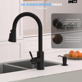 Touchless Kitchen Faucet with Pull-Down Sprayer, Kitchen Sink Faucet Stainless Steel Faucets with Soap Dispensor, Single Handle Hands-Free Sensor Suitable for 1 to 4 Hole Sink