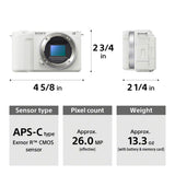 Sony ZV-E10 II APS-C Mirrorless Creator Camera with 16-50mm Lens White
