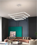 Rectangle Chandeliers Lights Compatible with Living Room Dining Room Pendant Lights Office Desks Lamps