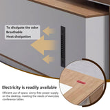 Solid Wood Board, with Side cabinets and Wire Holes, Drawer with Lock, for Executive Desks,Boss Table,Computer Desk,Home Office Furniture