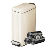 Bathroom Trash Can with Lid, Small Stainless Steel Garbage Can with Step Pedal
