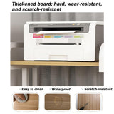 3-Tier Rolling Printer Stand with Storage Shelves - Adjustable Height Mobile Desk for Home Office, Space-Saving Design, Easy to Assemble, Versatile Use