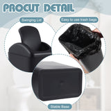 2 Pcs 3 Gallon/12 Liter Small Trash Can Plastic Kitchen Garbage with Lid Small Trash Bin for Bathroom