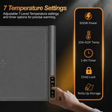 Natiro Warming Mat for Food Extra Large 36x16 Inch 500W, Food Warming Mat for Countertop, Includes Insulated Mat, Roll-Up Silicone, 1-6H Timer, Child Lock