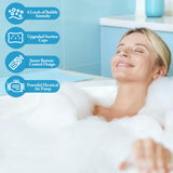 Crossing King Bubble Bath Mat Tub Spa Massager - Spa Mat for Smooth Bathtub, Non-Slip Suction Cups, Upgraded Noise-Reducing Machine, 6-Speed Bubbles, Pillow and Remote for Relaxation, 45*17in (Gray)
