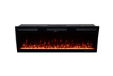 Modern Ember Vibrance 50 Inch Smart Linear Electric Fireplace Insert - Recessed or Wall-Mount, LED Multi-Flame Colors, Alexa/WiFi Enabled - Remote Included - Crystals