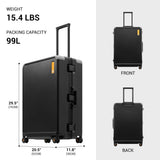 LEVEL8 Zipperless Checked Luggage Large Suitcase