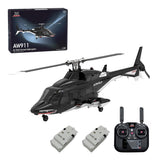 MechPuConToy RC Helicopter Model, AW-911 Air - Wolf 1/34 Scale 2.4G 9CH Flybarless RC Aircraft Model with 6G/3D Stunt Mode and GPS Positioning (RTF Version)