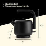 Fellow Clyde Electric Kettle - 1.5 Liter Capacity - Modern Twist On Stovetop Design, All-Purpose, Stainless Steel - Warm Water for Ramen, Oatmeal, Tea, Coffee & more - Large Capacity - Smoke Green