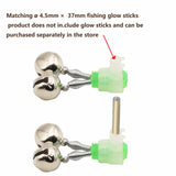 linguang 40 pcs Fishing Pole Copper Catfish Bells Clamp on for Rods Tips ，Screw in/Thread on/Clip on Poles with Fishing Glow Sticks ，Fishing Strike Alert Glow Stick Bite Alarm(40pcs Fishing Bells)