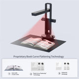Aura Pro Portable Book Scanner Document Max A3 Size with Smart OCR Led Table Desk Lamp for Family Home Office