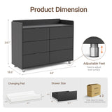 MAMAZING Keeva Pro 6-Drawer Baby Dresser with Changing Table, Easy Assembly