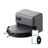 eufy C10 Robot Vacuum Self Emptying, 8 Weeks Hands Free, Advanced Smart Mapping with LiDAR Navigation, 2.85-Inch Slim Design, Powerful Suction, Edge Expansion Brush for Pet Hair, Carpet Detection