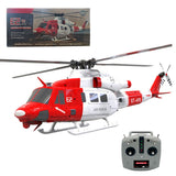 MechPuConToy GPS RC Helicopters for Adults, E2 UH-1Y 1/35 Scale 2.4G 6CH Remote Control Simulation 3D Stunt Helicopter Model with Lidar Positioning, Military RC Aircraft Outdoor