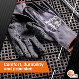 ATG MaxiFlex PIP 34-874/XL MaxiFlex Ultimate, Foam Nitrile Palm Coated Gloves, Gray, XL (Pack of 3)