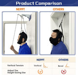 Neck Stretcher Cervical Traction Device for Pain Relief – Over The Door Neck Hammock for Home Use, Spine Decompression Harness Sling, Hanging Stretcher with Cervical Stabilizer & Tension Relief