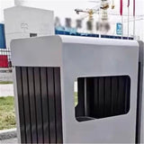 uP9sF2mD Outdoor Garbage Can Commercial Trash Can Steel Classified Rubbish Bin Outdoor Trash Can