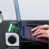 USB Laptop Cooling Pad with Holder, Silent Desktop Fan for Gaming Sessions