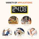VOCOO Digital Kitchen Timer with 7.8” Extra Large Display, Magnetic, 3 Brightness, 4 Alarms and 3 Volume Levels, Battery Countdown Count Up Timer for Cooking, Classroom, Home Gym (Yellow)