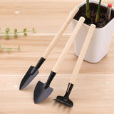 8 Sets Mini Gardening Tools Portable Garden Hand Tools Set Miniature Gardening Rake Trowel and Shovel