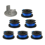 Eyoloty AC14RL3A String Trimmer Replacement Line for Ryobi One+18V, 24V, 40V Cordless (6 Spools, 1 Cap)