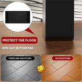 LEASYLIFE 4gallon Narrow-Slit Bathroom Trash Can, Open Top Garbage Can,Double-Layer Design with Realistic Wood Texture, Anti-Slip Base, Suitable for bathrooms, Powder Rooms (2.1gal-Black and Gold)