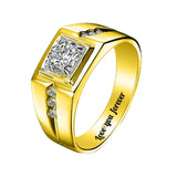 Oseew Mens moissanite Ring Gold 1CT Mens moissanite Band Ring Mens Moissanite Engagement Rings 10K 14K 18K Gold Sterling Silver